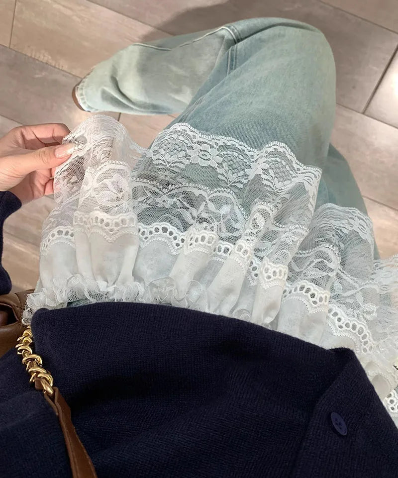 Korean Ballet Style 3 Layered Lace Trim